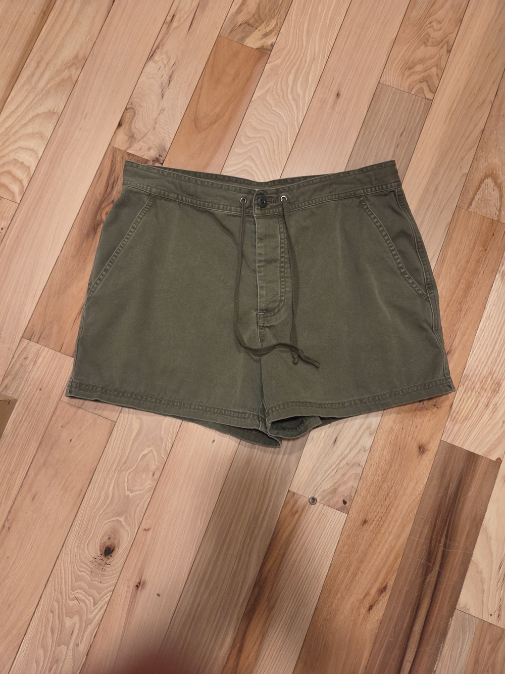 J. Crew Olive Drawstring Cargo Shorts